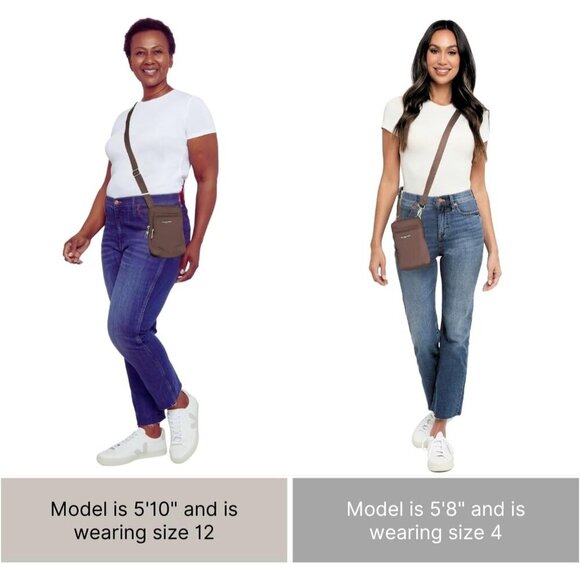 Baggallini Womens Securtex Anti-Theft Activity Crossbody Bag Cross Body Woodrose - Picture 7 of 7